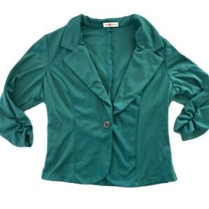 Auliné Collection Women's Casual Work Solid Color Knit Blazer